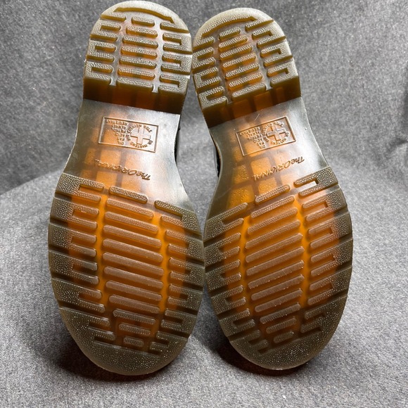 Dr Martens Smooth Leather Lace Up Boots Green Women's Size 7 - Picture 6 of 8